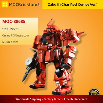 MOCBRICKLAND MOC 88685 Zaku II Char Red Comet Ver 2