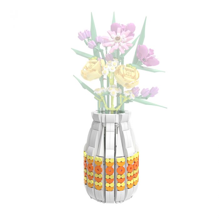 CREATOR MOC-896458 White and Yellow Vase – Bonsai MOCBRICKLAND