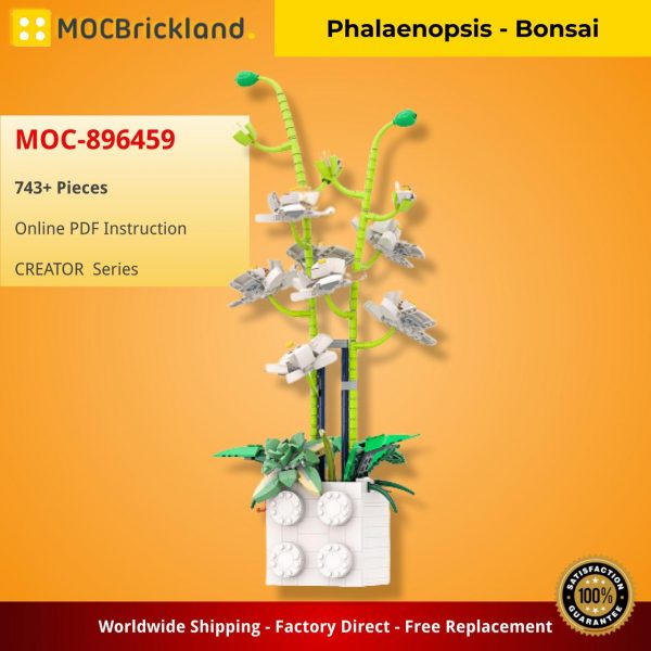 MOCBRICKLAND MOC 896459 Phalaenopsis Bonsai 2