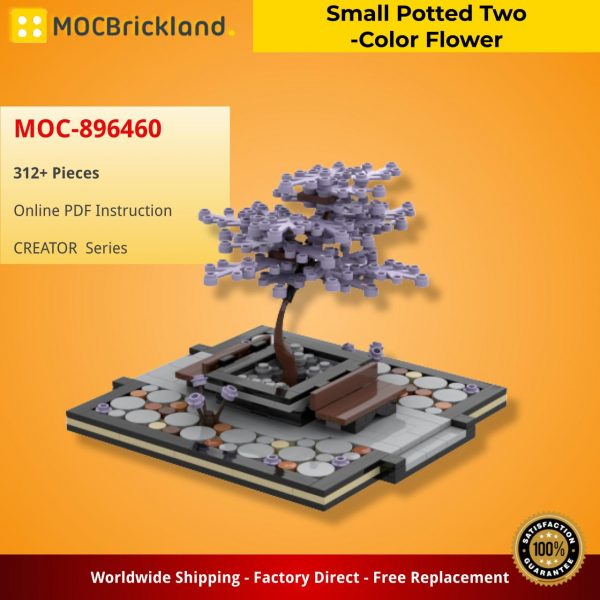 MOCBRICKLAND MOC 896460 Small Potted Two Color Flower 2