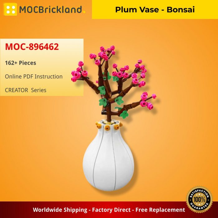 CREATOR MOC-896462 Plum Vase – Bonsai MOCBRICKLAND