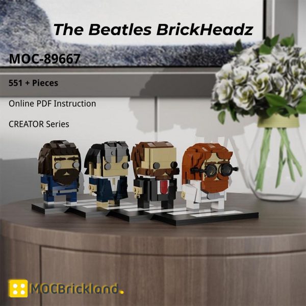 MOCBRICKLAND MOC 89667 The Beatles BrickHeadz