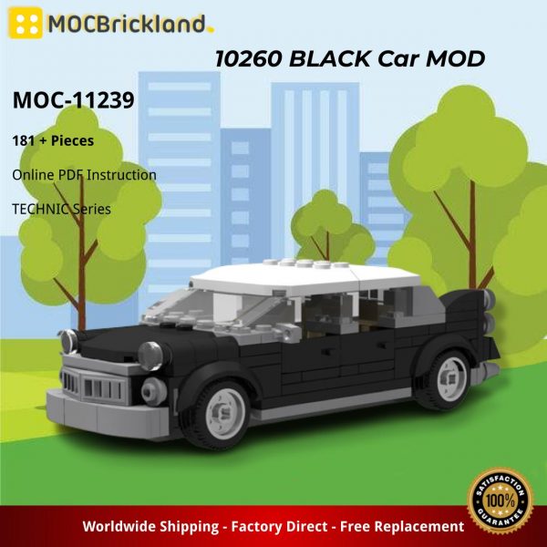 MOCBRICLAND MOC 11239 10260 BLACK Car MOD 2