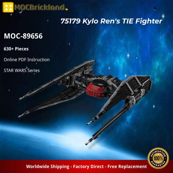 MOCBRICLAND MOC 89656 75179 Kylo Rens TIE Fighter 2