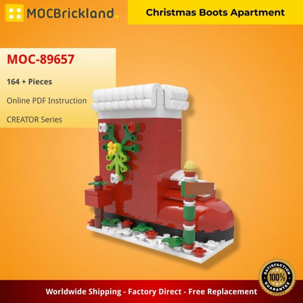 MOCBRICLAND MOC 89657 Christmas Boots Apartment 2