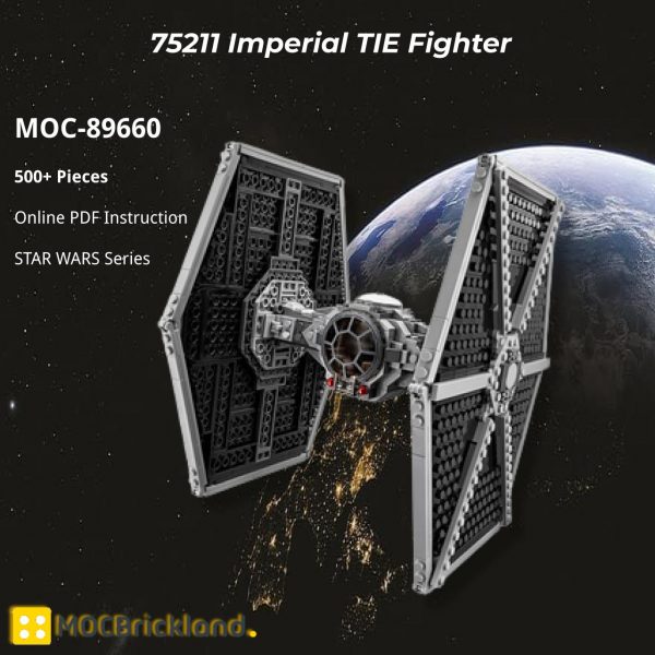 MOCBRICLAND MOC 89660 75211 Imperial TIE Fighter 2