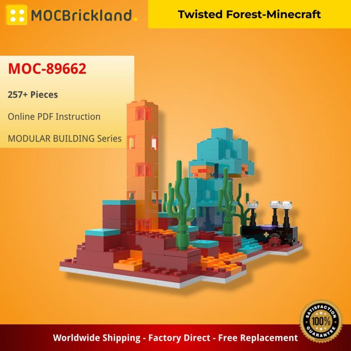 MODULAR BUILDING MOC-89662 Twisted Forest-Minecraft MOCBRICKLAND