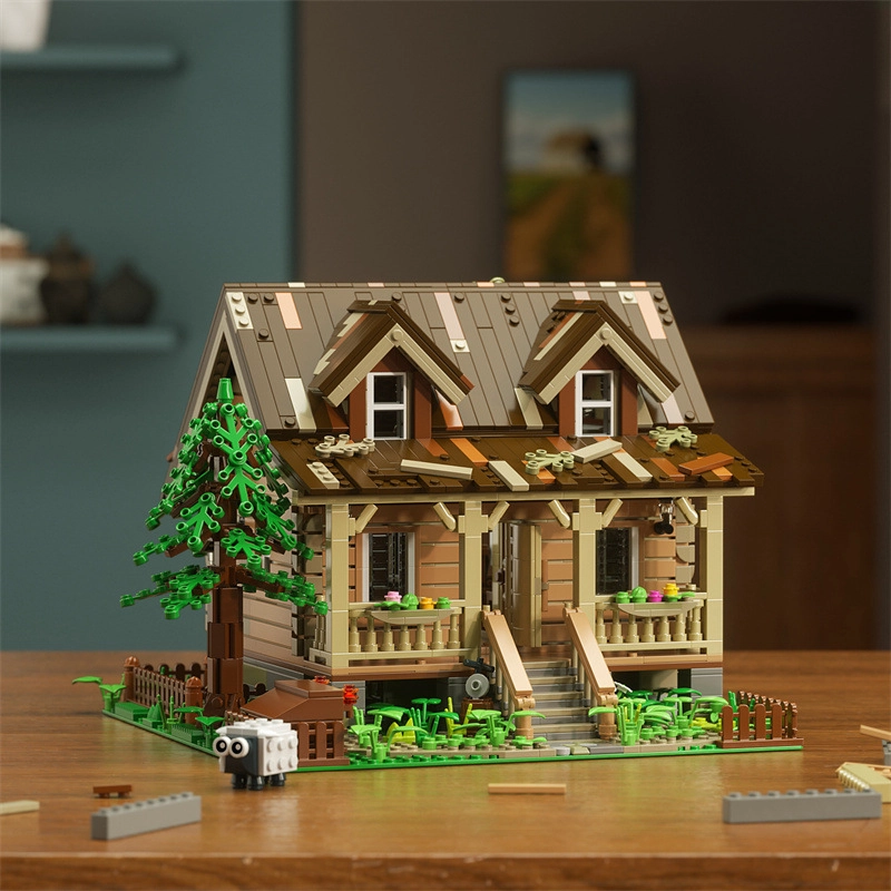 MODULAR BUILDING FUNWHOLE FH-9001 Wood Cabin with Light Parts
