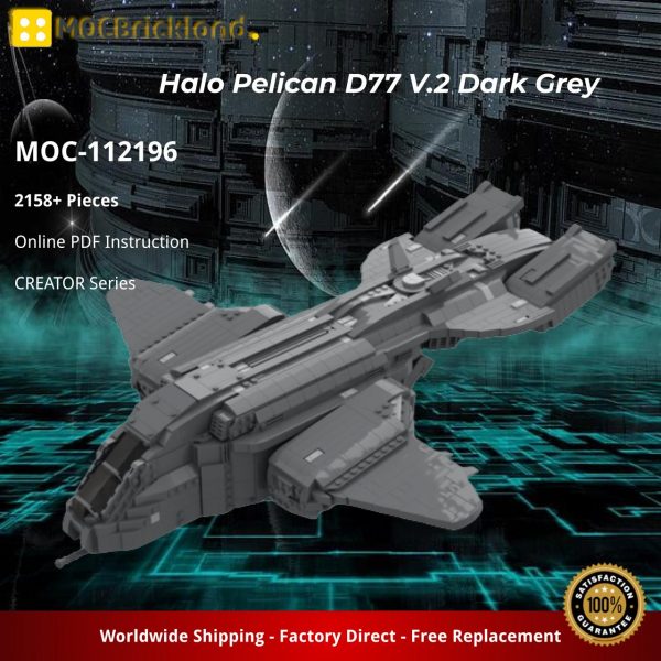 MOCBRICKLAND MOC 112196 Halo Pelican D77 V.2 Dark Grey 1
