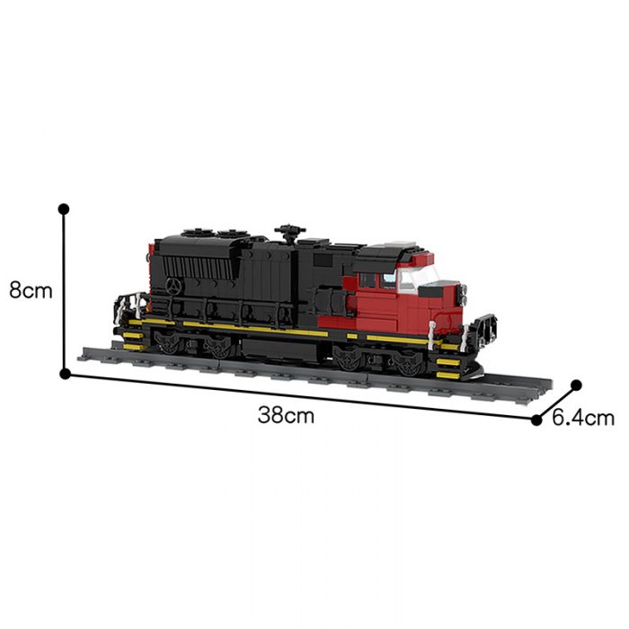 TECHNIC MOC-47989 Cargo Train – EMD SD70M-2 CN Train MOCBRICKLAND
