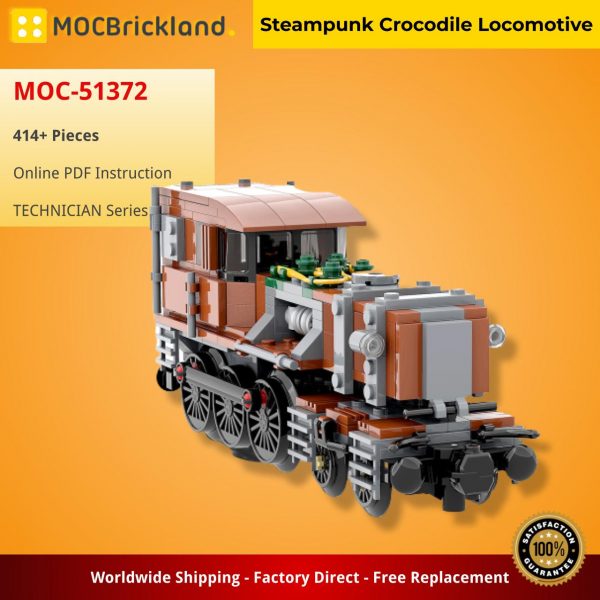 MOCBRICKLAND MOC 51372 Steampunk Crocodile Locomotive 9