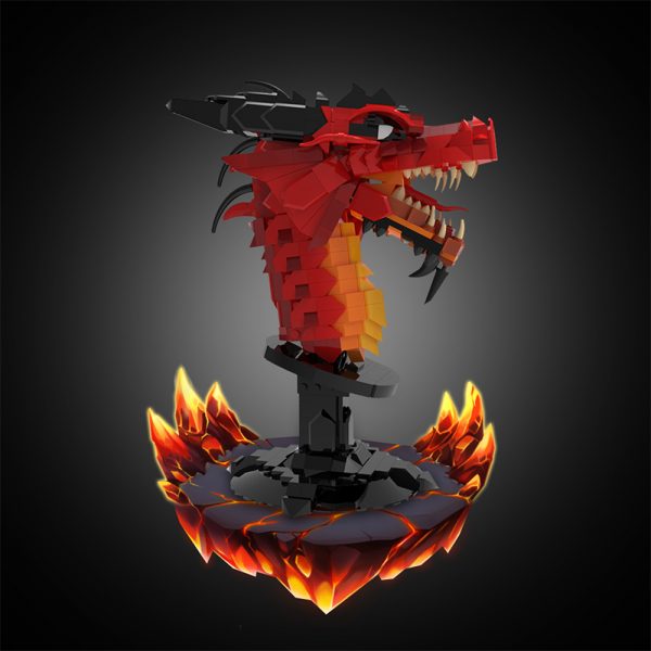 MOCBRICKLAND MOC 89621 Dragon Head Chi Xiao Original Design 7