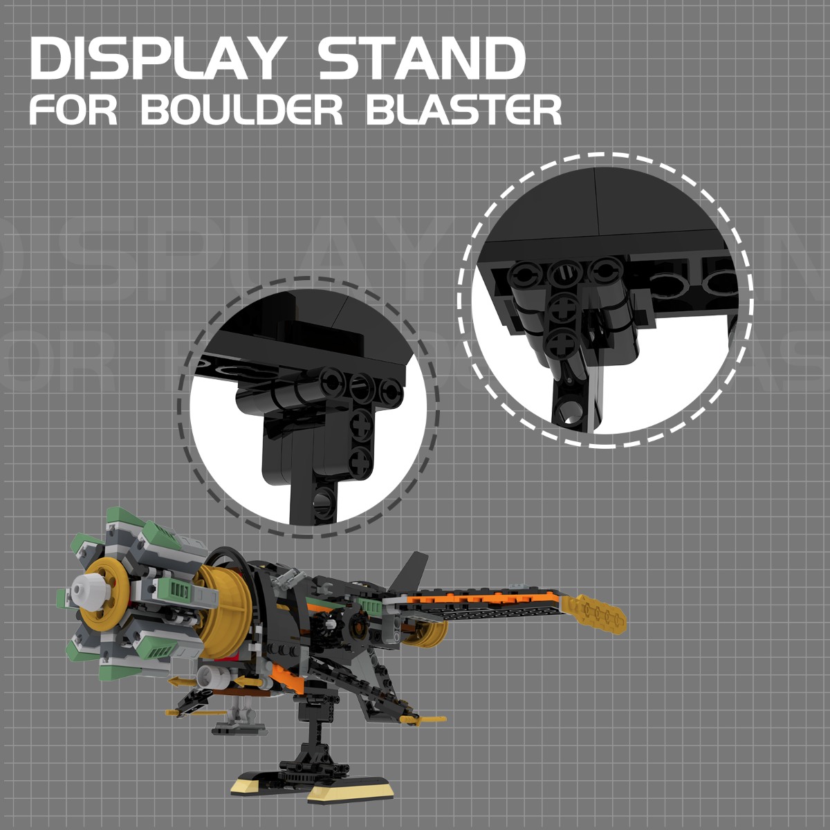 CREATOR MOC-89623 Display Stand for Legacy Boulder Blaster 71736 MOCBRICKLAND