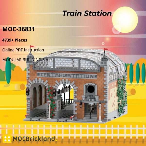 MODULAR BUILDING MOC 36831 Modular Train Station by steinekonig MOCBRICKLAND 1