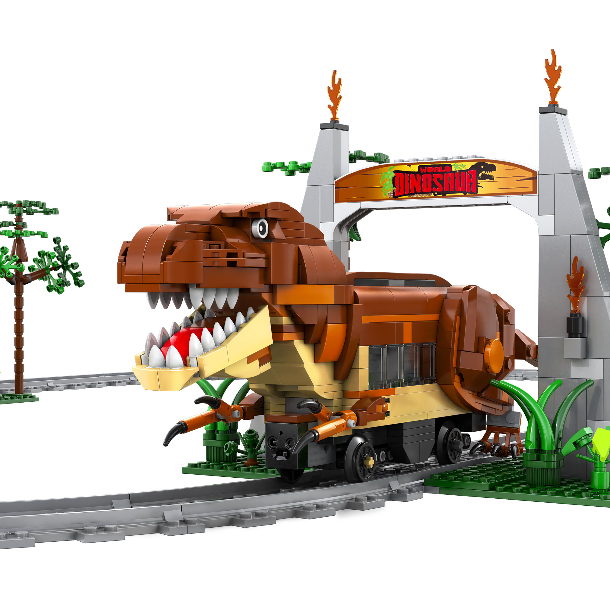 Creator CaDa C59003 Jurassic TYrannosaurus Railcar Dinosaur Electric Train