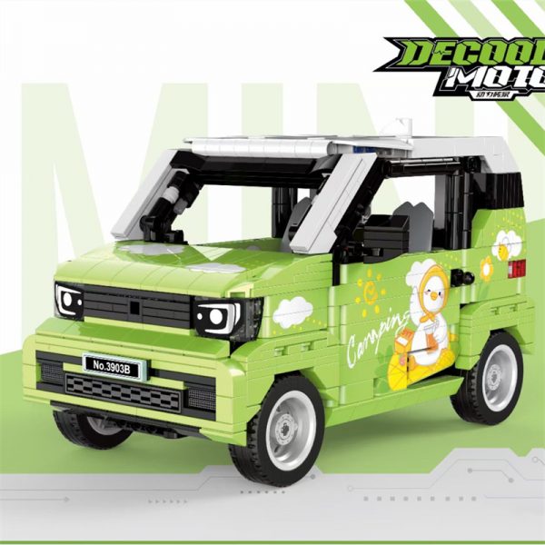 DECOOL 3903B Green Mini Remote Control Car 1