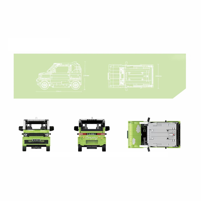 Technic DECOOL 3903B Green Mini Remote Control Car
