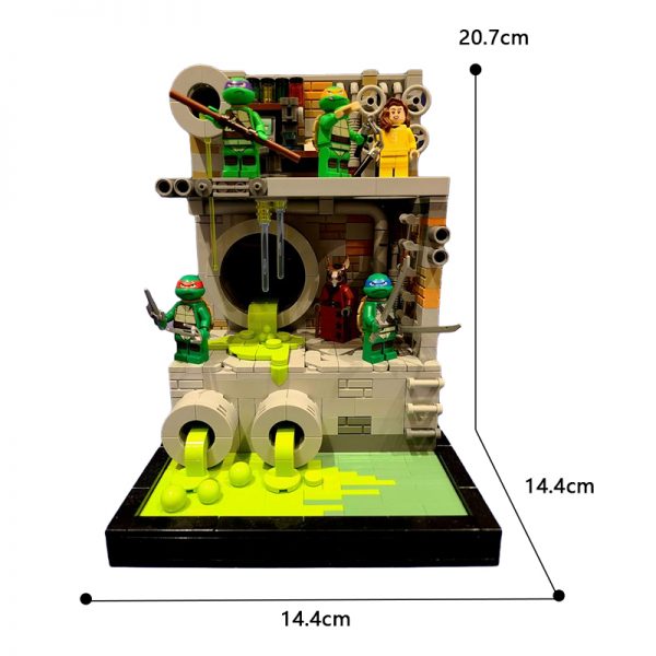 MOCBRICKLAND MOC 111005 TMNT Sewer Diorama Ninja Turtles 4