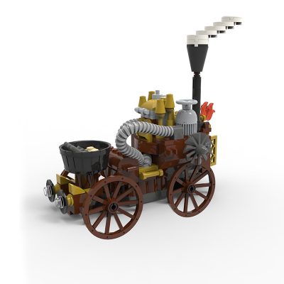 MOCBRICKLAND MOC 2406 Olivers Marvellous Self Moving Carriage Steampunk 1