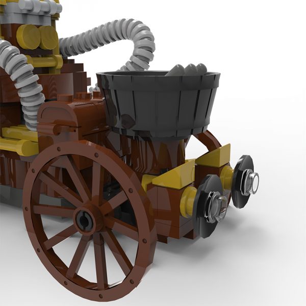 MOCBRICKLAND MOC 2406 Olivers Marvellous Self Moving Carriage Steampunk 4