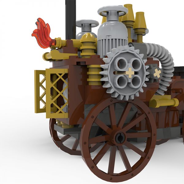 MOCBRICKLAND MOC 2406 Olivers Marvellous Self Moving Carriage Steampunk 5