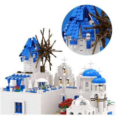 MOCBRICKLAND MOC 89609 Santorini Greek Town 3