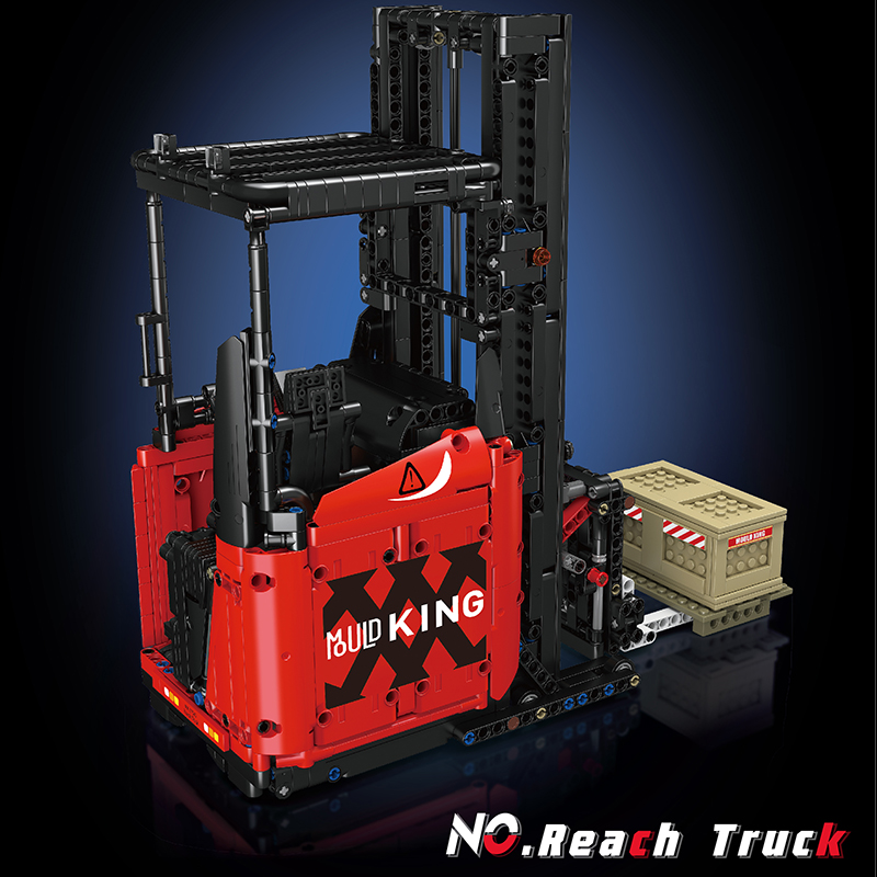 Technic Mould King 17041 Red Reach Truck with Motor