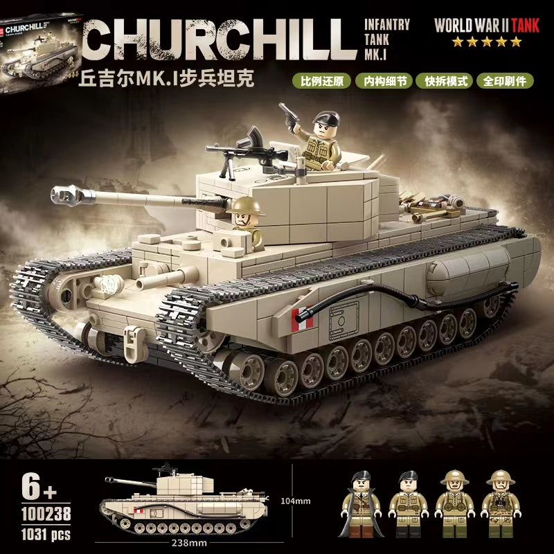 Military Quan Guan 100238 Churchill MK.I Infantry Tank