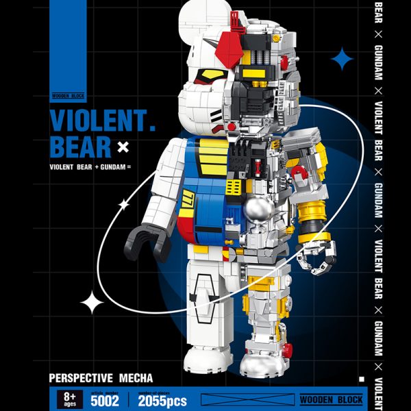 WOODEN Block 5002 Violent Bear 1