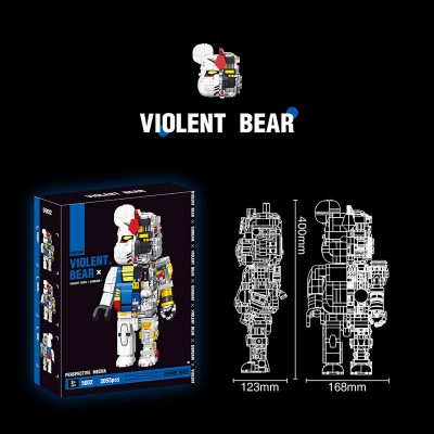 WOODEN Block 5002 Violent Bear 3