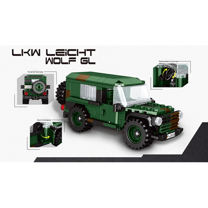 Military XINGBAO 06041 1:30 Lkw Leicht Wolf Gl Car
