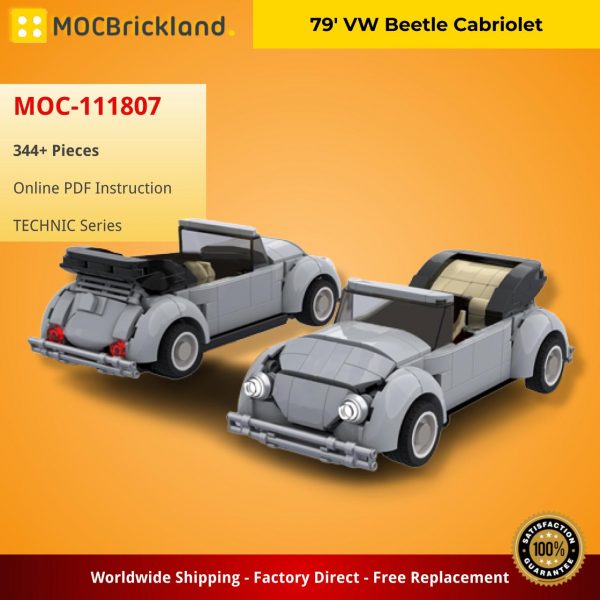 MOCBRICKLAND MOC 111807 79 VW Beetle Cabriolet