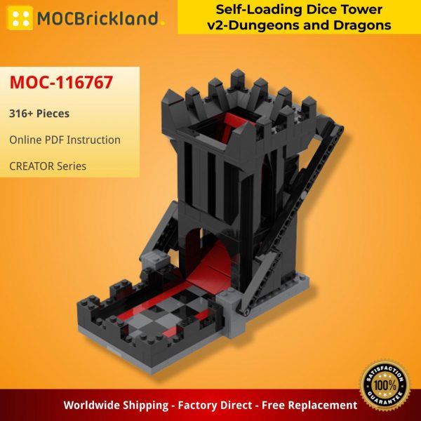MOCBRICKLAND MOC 116767 Self Loading Dice Tower v2 Dungeons and Dragons