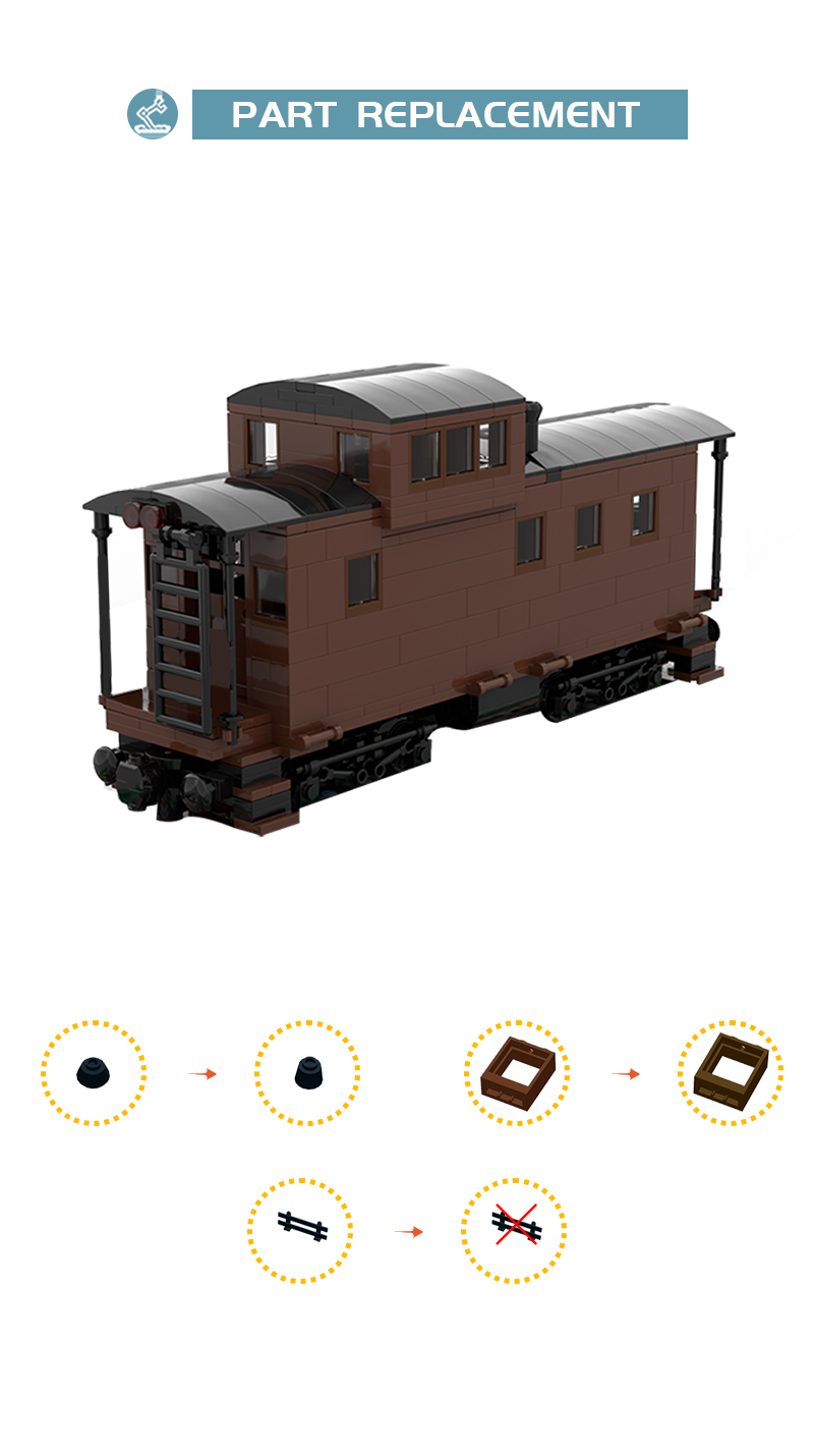 Technic MOC-81647 C-40-3 Cupula Caboose – Southern Pacific edition MOCBRICKLAND