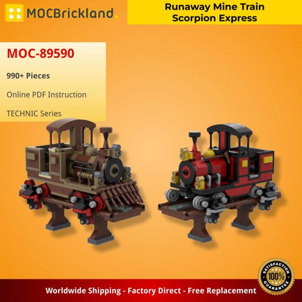 MOCBRICKLAND MOC 89590 Runaway Mine Train Scorpion