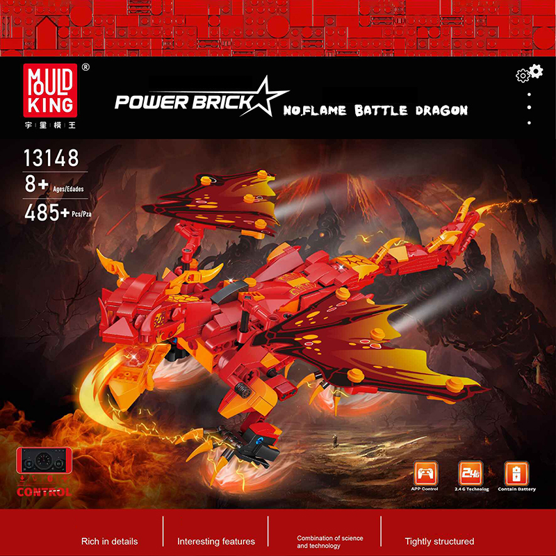 Creator Mould King 13148 MK3 Power Flame Battle Dragon