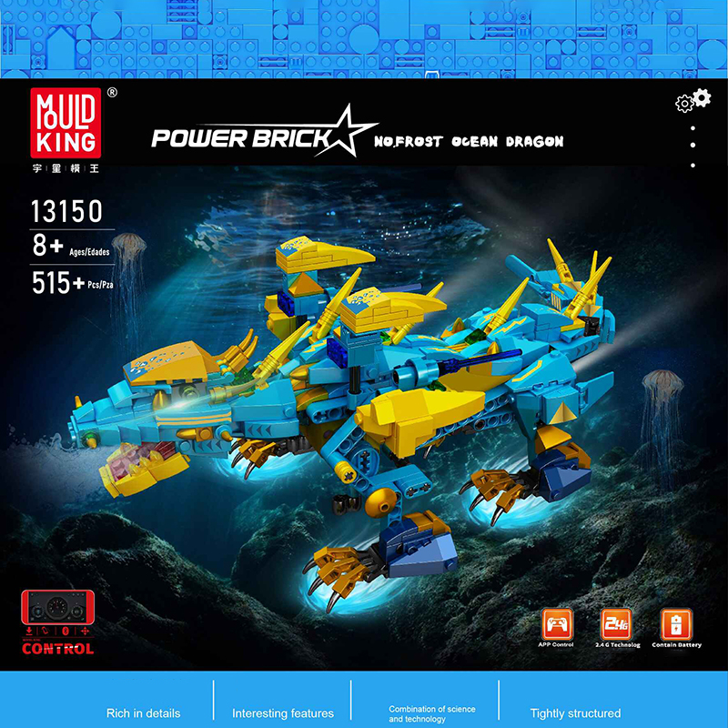 Creator Mould King 13150 MK3 Power Frost Ocean Dragon