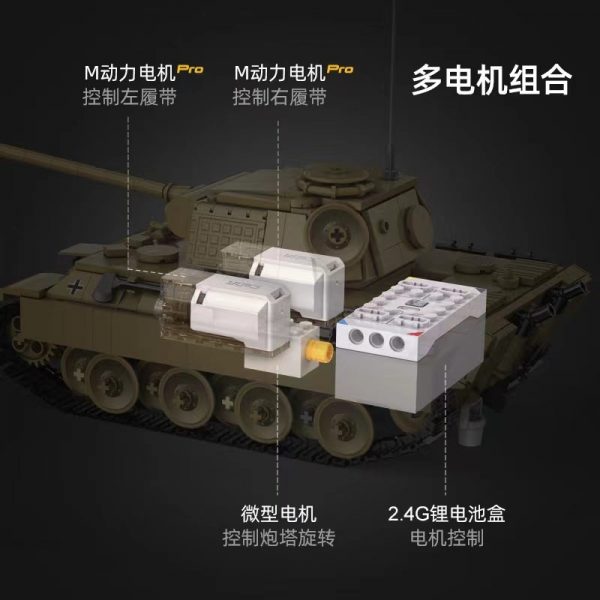 Military CADA C61073 RC WWII Classic Panther Tank 6