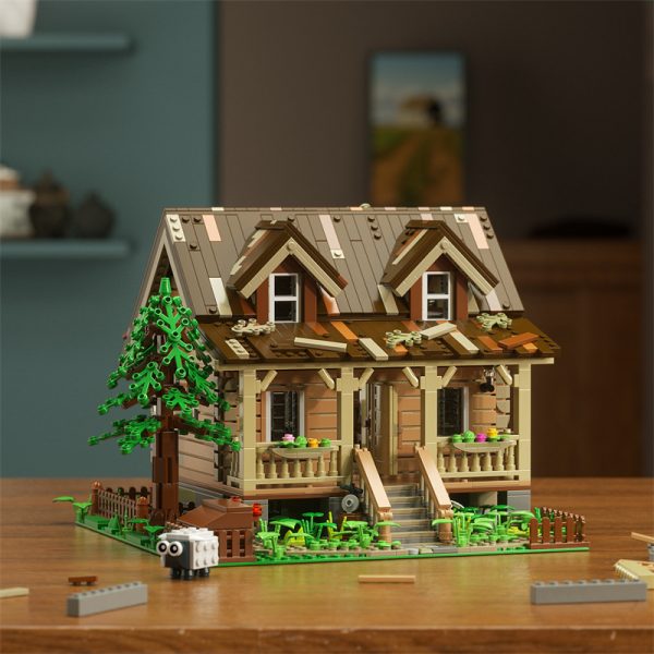 Modular Building FUNWHOLE FH9001 Wood Cabin with Light parts 1