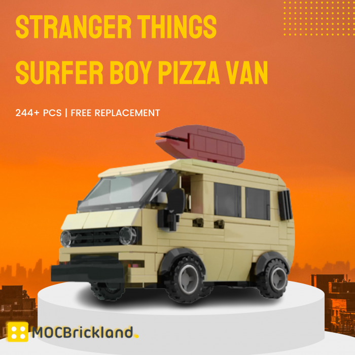 Movie MOC-101026 Stranger Things Surfer Boy Pizza Van MOCBRICKLAND