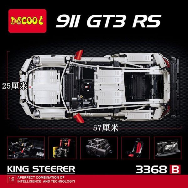 Technic DECOOL 90089 ABC The Porsche 911 GTR3 RS 3