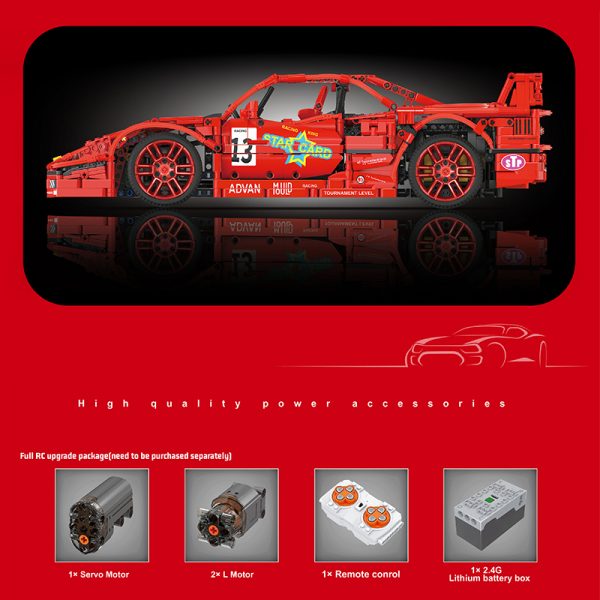 Technic Mould King 13095 110 Ferrari F40 LM 4
