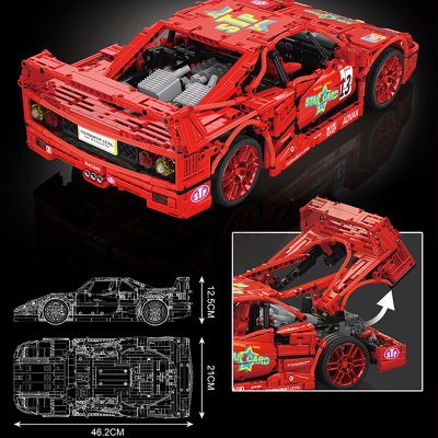Technic Mould King 13095 110 Ferrari F40 LM 5
