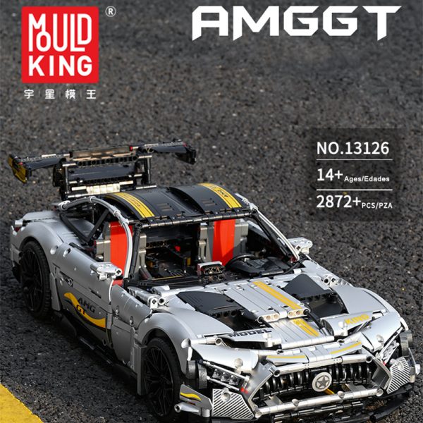 Technic Mould King 13126 Black Plating Motor AMG GT R 1