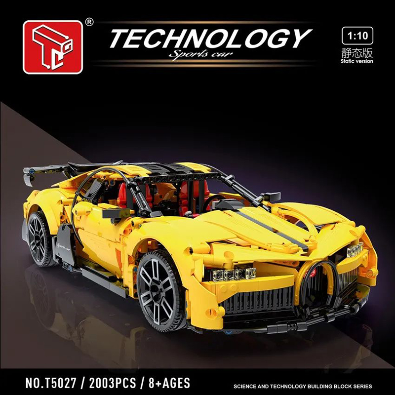 Technic TAIGAOLE T5027B 1:10 Yellow Bugatti Sports Car