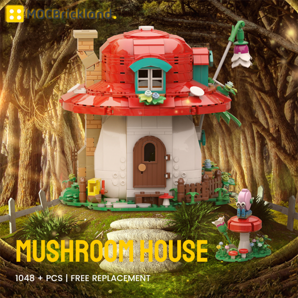 Modular Building MOC 89584 Mushroom House MOCBRICKLAND