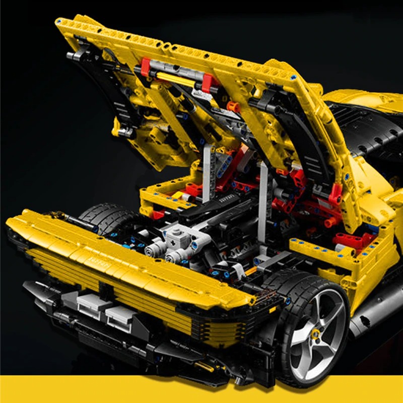 Technic MOC 43143 Yellow Ferrari Sports Car