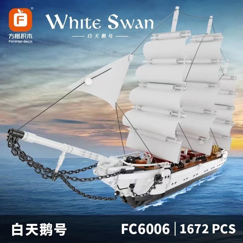 Creator FORANGE FC6006 White Swan Sailboat 
