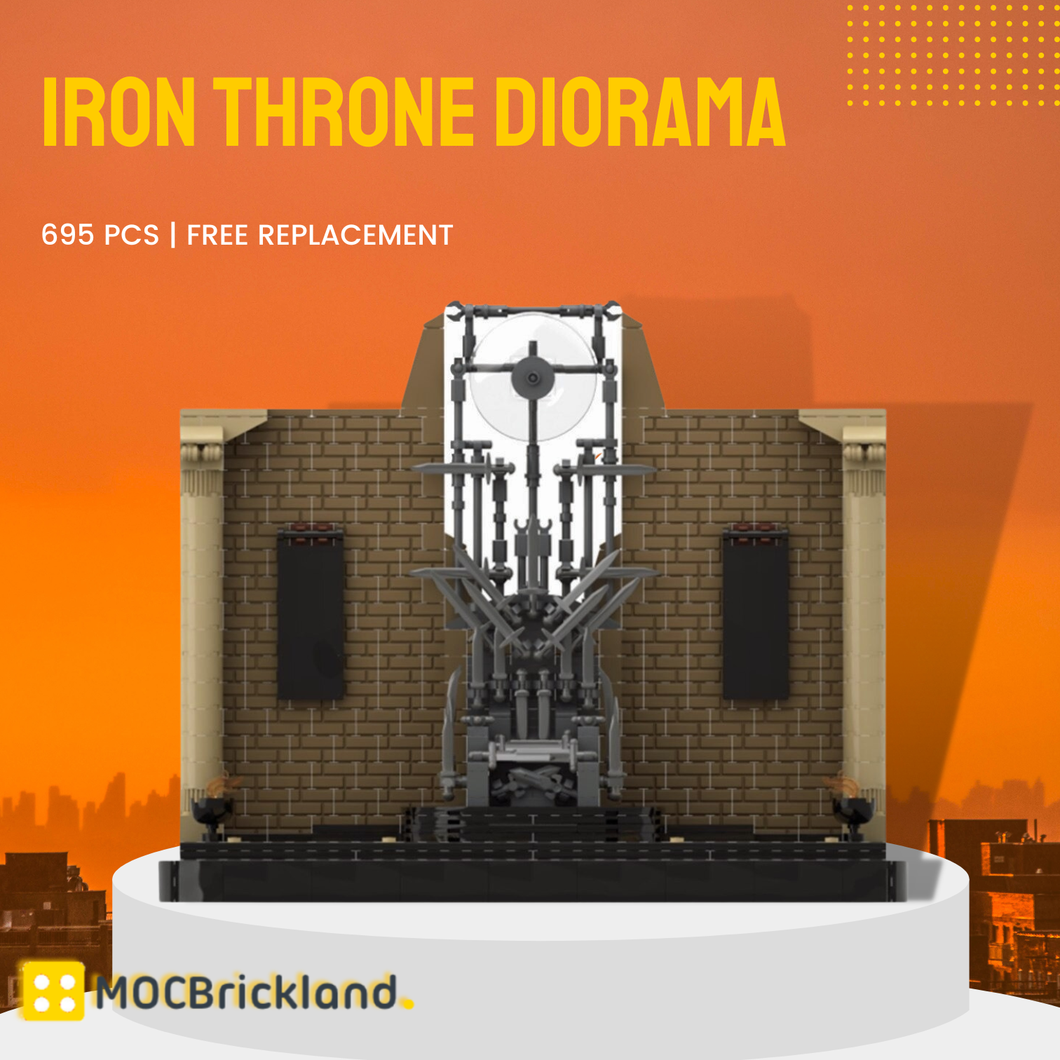 Movie MOC-124630 Iron Throne Diorama MOCBRICKLAND