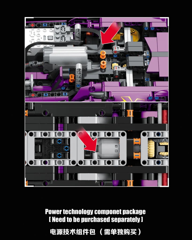 Technic JIE STAR 6366 Purple Lamborghini Sports Car